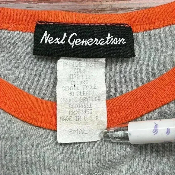Vintage Next Generation all sports orange and grey baby tee size small - Picture 5 of 5